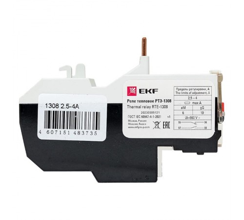 Реле тепловое РТЭ-1308 2,5-4А EKF PROxima  rel-1308-2.5-4  EKF