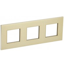 SKANDY Рамка 3-местная SK-F33Sh металл шампань   SK-M32-M-K37  IEK