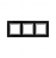 Рамка из натурального стекла, "Avanti", черная, 6 модулей  4402826  DKC