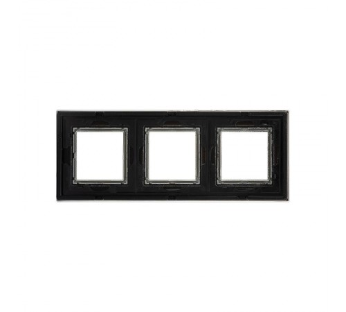Рамка из натурального стекла, "Avanti", черная, 6 модулей  4402826  DKC