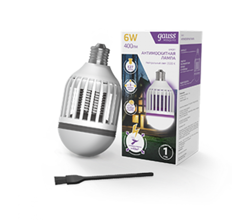 Антимоскитная Лампа светодиодная Mosquito, 6Вт, E27, 1/40  GMQ01  Gauss