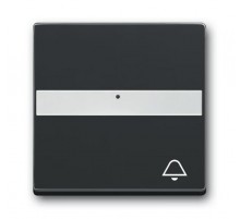 Клавиша для механизма 1-клавишного выключателя, поле для надписи, световод, ""ЗВОНОК"" Future/Axcent/Carat/Династия, черный бархат"  2CKA001731A4005