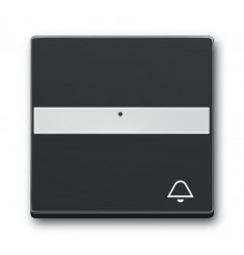 Клавиша для механизма 1-клавишного выключателя, поле для надписи, световод, ""ЗВОНОК"" Future/Axcent/Carat/Династия, черный бархат"  2CKA001731A4005