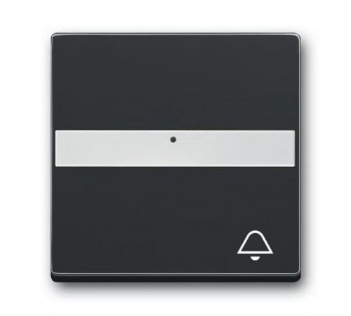 Клавиша для механизма 1-клавишного выключателя, поле для надписи, световод, ""ЗВОНОК"" Future/Axcent/Carat/Династия, черный бархат"  2CKA001731A4005