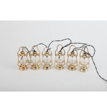 Светильник садовая гирлянда Садовая гирлянда Керосинка на солнечной батарее, ERASG024-18 3,8м  Б0044227  ЭРА