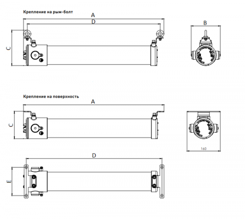 Светильник светодиодный взрывозащищенный AGATE LED/B 20W 850 HG  1805000050  Световые Технологии