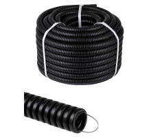 Труба гофрированная ПНД d 20 с зондом (25 м) легкая черная  SQ0413-2502  TDM