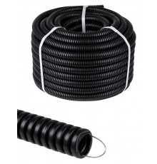 Труба гофрированная ПНД d 20 с зондом (25 м) легкая черная  SQ0413-2502  TDM