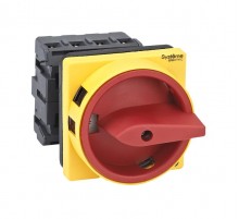 Выключатель-Разъединитель 4P 25A IP20 с красной рукояткой на дверцу 4 винтами с замком  MSD25410R  SE