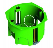 Коробка установочная 68х45 пластиковые лапки, с саморезами (с круглым переходником)  КУ 1201  HEGEL
