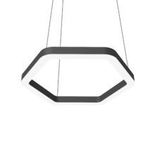 Светодиодный светильник Enso G 580х520х40 мм 39 Вт 3000 К подвесной RAL9005 черный матовый с рассеивателем опал  V1-R0-9G523-30000-2003930  VARTON