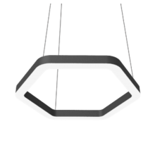 Светодиодный светильник Enso G 580х520х40 мм 24 Вт 4000 К подвесной RAL9005 черный матовый с рассеивателем опал  V1-R0-9G523-30000-2002440  VARTON