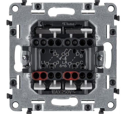Valena LIFE DIY Алюминий Переключатель 2-клавишный 10А 250В  752608  Legrand