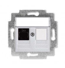 ABB Levit Серебро Розетка комп. RJ45 категория 5e и заглушка  5014H-A51017 70W  2CHH295117A6070  ABB