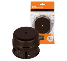 Коробка распаячная D90х43 мм инд. штрихкод  коричневая "Виви"   SQ1820-1429  TDM