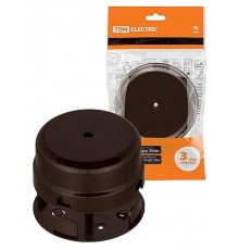 Коробка распаячная D90х43 мм инд. штрихкод  коричневая "Виви"   SQ1820-1429  TDM