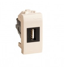 USB 2.0 розетка, Brava, сл кость, 1 мод.  75200S  DKC