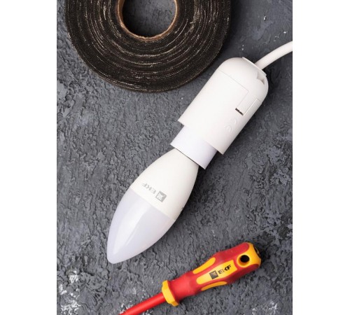 Переходник Е27-Е14 белый PROxima  AD-E27-E14-w  EKF