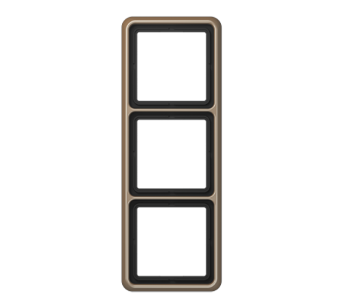 Рамка для вертикальной и горизонтальной установки, 3 поста; металл; золотая бронза; CD500  CD583GB  Jung