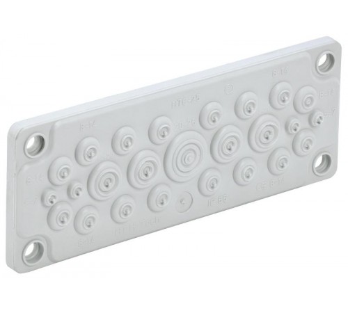 TITAN Ввод кабельный мембранный 25 отв. d=5-26мм IP65 серый   TI-00D-MC-025-65  IEK