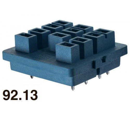 Розетка для монтажа на плате для реле 62.31, 62.32, 62.33; в комплекте металлическая клипса 092.54  9213SMA  Finder