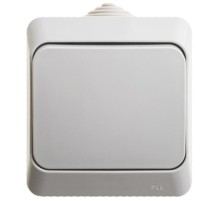 Этюд Серый О/У Кнопка нажимная (сх.1) IP44  KA10-041C  SE
