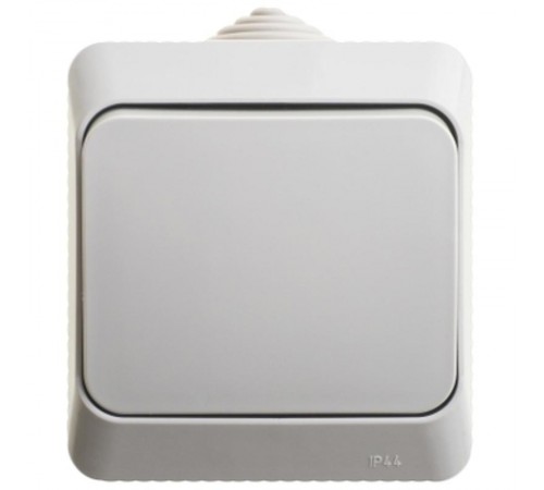 Этюд Серый О/У Кнопка нажимная (сх.1) IP44  KA10-041C  SE