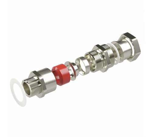 Взрывозащищенный универсальный кабельный ввод серии КАЕС для бронированного и небронированного кабеля М20х1,5 d:5,8-12мм.Присоединительная резьба М20х