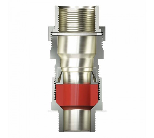 Взрывозащищенный универсальный кабельный ввод серии КАЕС для бронированного и небронированного кабеля М20х1,5 d:5,8-12мм.Присоединительная резьба М20х