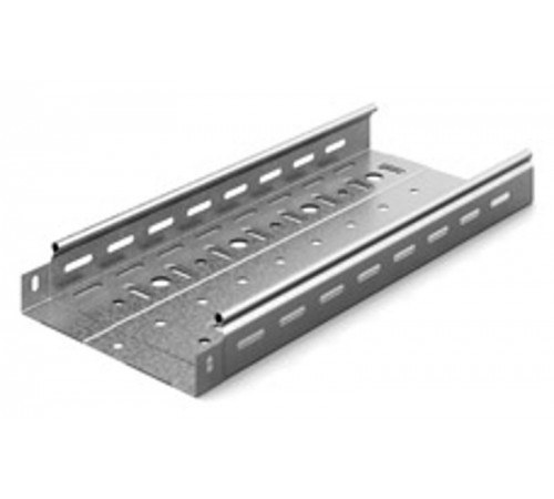 Металлический лоток перфорированный 200х50х3000, толщ. 0,7 мм, гор. цинк, 314257  ЛПМЗТ-200х50х3000-0,7-ГЦ   Ostec
