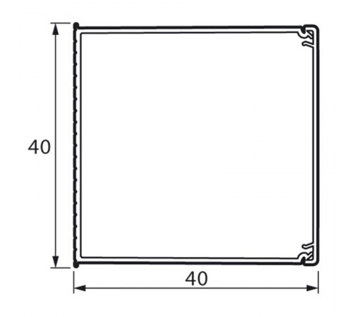 Мини-канал 40x40мм с крышкой белый METRA 6  638196  Legrand