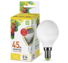 Лампа светодиодная LED-ШАР-standard 5Вт 230В Е14 3000К 450Лм  4690612002125  ASD