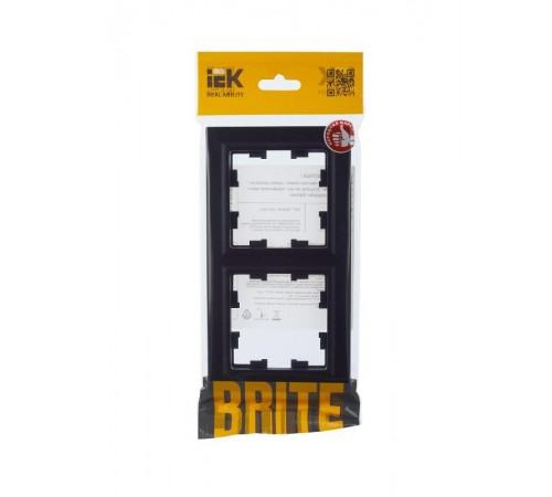BRITE Рамка 2-ая РУ-2-БрЧ черный  BR-M22-K02  IEK
