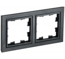 BRITE Рамка 2-ая РУ-2-БрЧ черный  BR-M22-K02  IEK