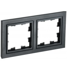 BRITE Рамка 2-ая РУ-2-БрЧ черный  BR-M22-K02  IEK