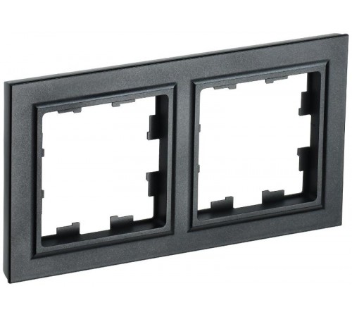 BRITE Рамка 2-ая РУ-2-БрЧ черный  BR-M22-K02  IEK