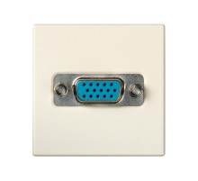 Simon 27 Розетка для подключения VGA-разъёма, HD15, винтовое соединение, широкий модуль, S27, слоновая кость  2700091-031  Simon