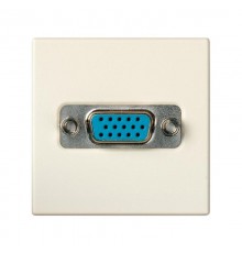 Simon 27 Розетка для подключения VGA-разъёма, HD15, винтовое соединение, широкий модуль, S27, слоновая кость  2700091-031  Simon