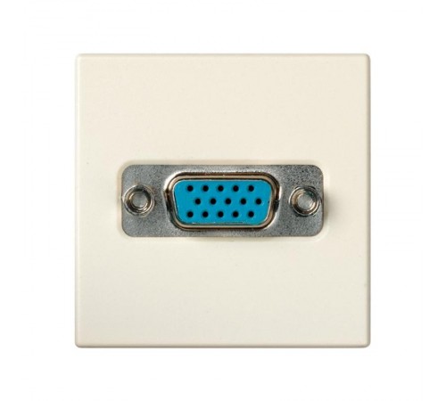 Simon 27 Розетка для подключения VGA-разъёма, HD15, винтовое соединение, широкий модуль, S27, слоновая кость  2700091-031  Simon