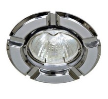 Светильник точечный встраиваемый декоративный 098Т-MR16 50W G5.3 серый-хром/ Pearl Chrome-Chrome  17639  Feron