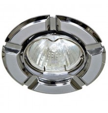 Светильник точечный встраиваемый декоративный 098Т-MR16 50W G5.3 серый-хром/ Pearl Chrome-Chrome  17639  Feron