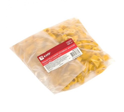 Изолятор угловой "Стойка" желтый EKF  PROxima  ak-1-1-y  EKF