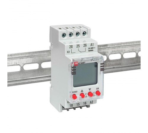 Таймер электронный двухканальный ТЭ-80 24-230В  te-80-24-2  EKF