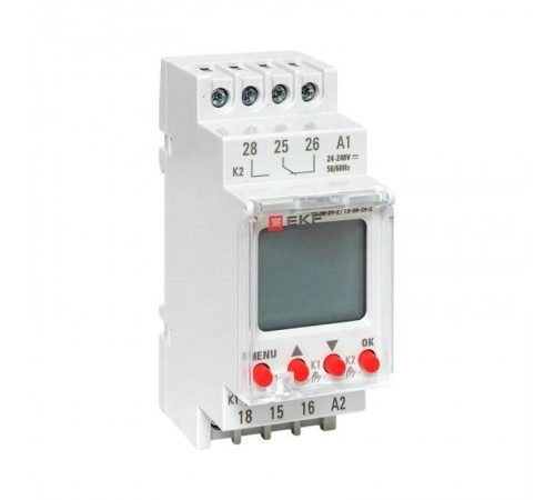 Таймер электронный двухканальный ТЭ-80 24-230В  te-80-24-2  EKF