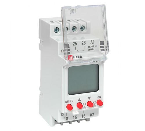 Таймер электронный двухканальный ТЭ-80 24-230В  te-80-24-2  EKF