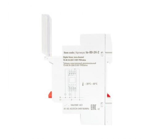 Таймер электронный двухканальный ТЭ-80 24-230В  te-80-24-2  EKF