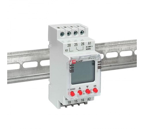 Таймер электронный двухканальный ТЭ-80 24-230В  te-80-24-2  EKF