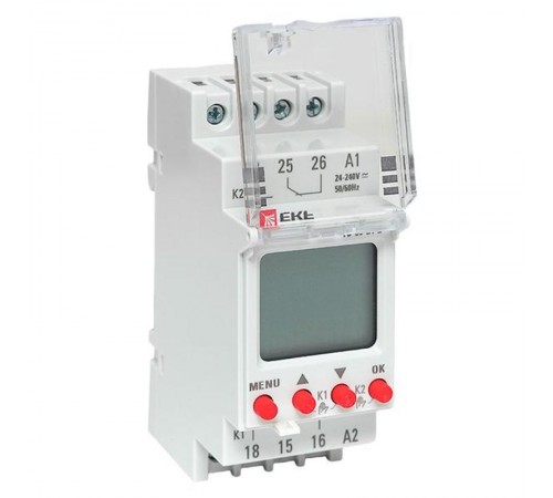 Таймер электронный двухканальный ТЭ-80 24-230В  te-80-24-2  EKF