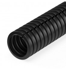 Труба гофрированная ПП лёгкая 350 Н разрезная черная д16 (100м/5500м уп/пал) безгалогенная (HF)   PR02.0063  Промрукав