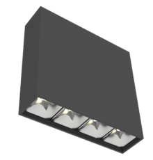 Светодиодный светильник DL-Box Reflect Multi 1x4 накладной 14 Вт 4000 К 150х40х150 мм RAL9005 черный муар  V1-R0-90253-20L17-2001440  VARTON